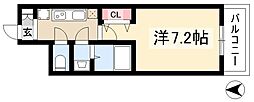 アソシエ鶴舞公園 1Kの間取図画像