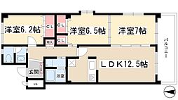 サンシティ貴船 3LDKの間取図画像