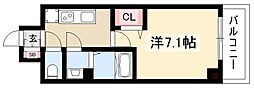 名古屋市千種区内山2丁目マンション 1Kの間取図画像
