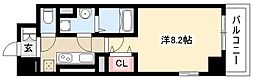 アステール 1Kの間取図画像