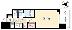 ラドゥセール本郷 1Kの間取図画像