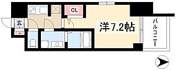 ラドゥセール本郷 1Kの間取図画像
