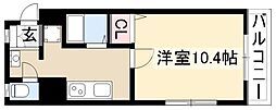 プライムコート東山 1Kの間取図画像
