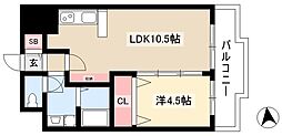 パラシオン千代田 1LDKの間取図画像