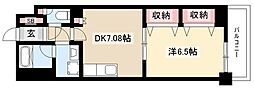 グランドール千種台 1DKの間取図画像