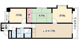 ディアコート池下 3LDKの間取図画像