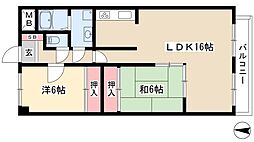 メゾンドール上泉 2LDKの間取図画像