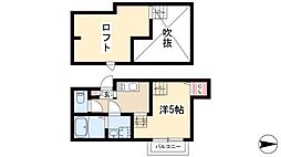 プレジール 1Kの間取図画像