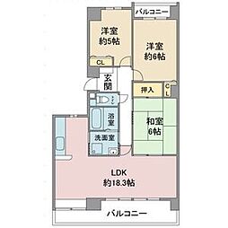 グラヂオーソ 3LDKの間取図画像