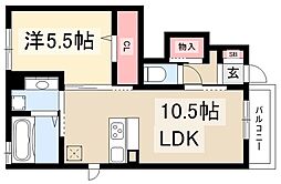D-room京和風穂波1棟 1LDKの間取図画像