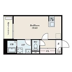 Patina御器所 ワンルームの間取図画像