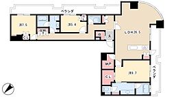 千種タワーヒルズ 3SLDKの間取図画像
