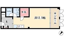 シュタットメゾン1 ワンルームの間取図画像