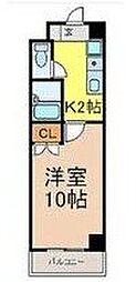 カーサ新栄 1Kの間取図画像