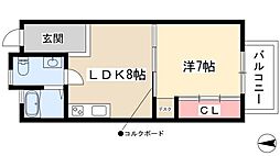 RenoBase本山 1DKの間取図画像