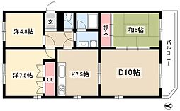 ロイヤル西崎 3LDKの間取図画像