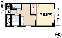 メゾン内山 1DKの間取図画像