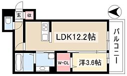 ラウレア 1LDKの間取図画像