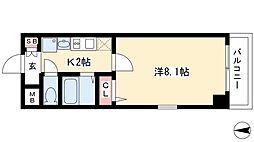 ルラシオン吹上 1Kの間取図画像