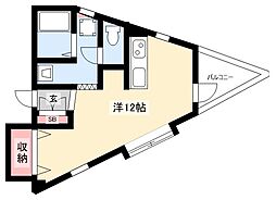 MaisonMirabelle 1Kの間取図画像