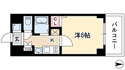 プレサンスナゴヤ桜通ビッグビート 1Kの間取図画像