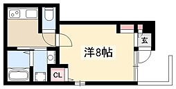 ブレス本山 1Kの間取図画像