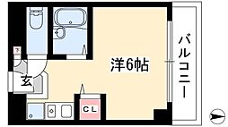 ディオケネス ワンルームの間取図画像