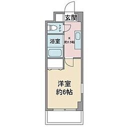 グランハート藤ケ丘 1Kの間取図画像