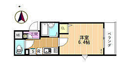 VOGA百合ケ丘 1Kの間取図画像