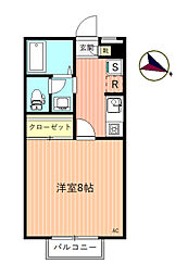 プティメゾン藤 1Kの間取図画像