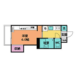 グリーンハイツ古沢 1Kの間取図画像