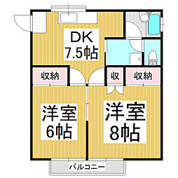 間取図画像 2DK