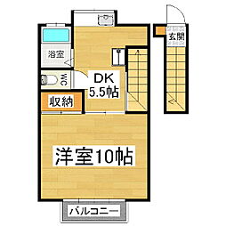 稼ぐ家姫10号 1Kの間取図画像
