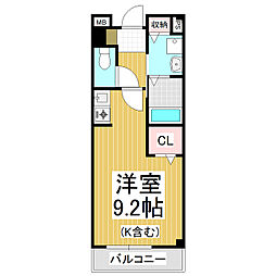 ボニート ワンルームの間取図画像