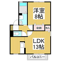 セジュール・F 1LDKの間取図画像