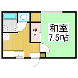 フォーブルたきざわ 1Kの間取図画像