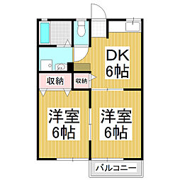 メゾン・マリエ 2DKの間取図画像