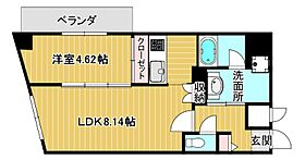 PIAGET 801 ｜ 福岡県北九州市小倉北区木町2丁目2-4（賃貸マンション1LDK・8階・39.02㎡） その2