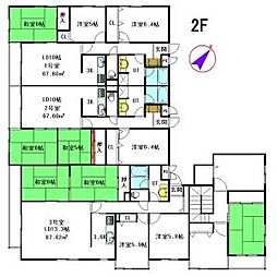 クリオ旭ヶ丘壱番館 2階3LDKの間取り