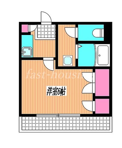 東京都小金井市東町3丁目(賃貸アパート1K・2階・20.70㎡)の写真 その2