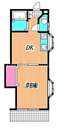 西武新宿線 西武柳沢駅 徒歩7分の賃貸アパート 1階1DKの間取り