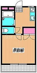 JR中央本線 武蔵小金井駅 徒歩11分の賃貸アパート 2階1Kの間取り