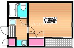 JR中央本線 吉祥寺駅 徒歩7分の賃貸マンション 3階1Kの間取り