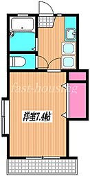 JR中央本線 三鷹駅 徒歩14分の賃貸マンション 1階1Kの間取り
