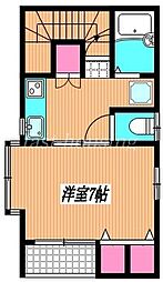 クレセント 1Kの間取図画像