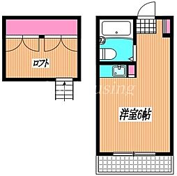 メゾンかえで ワンルームの間取図画像