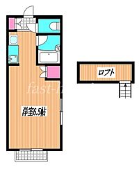 リヴィエール武蔵野 ワンルームの間取図画像