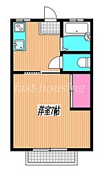 グリーンハイツ 1Kの間取図画像