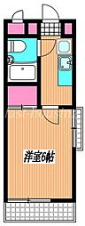 小金井フラット 1Kの間取図画像