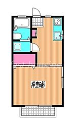 S.Sコーポ 1Kの間取図画像